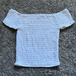 Brandy Melville Smocked Off-The-Shoulder Top
